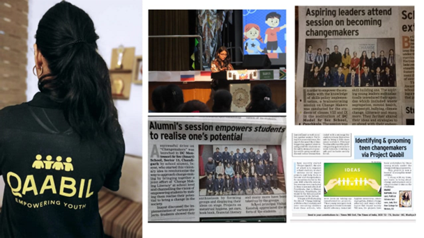 Media Features in Prominent Newspapers featuring Inayat Kapoor,Founder of Project Qaabil